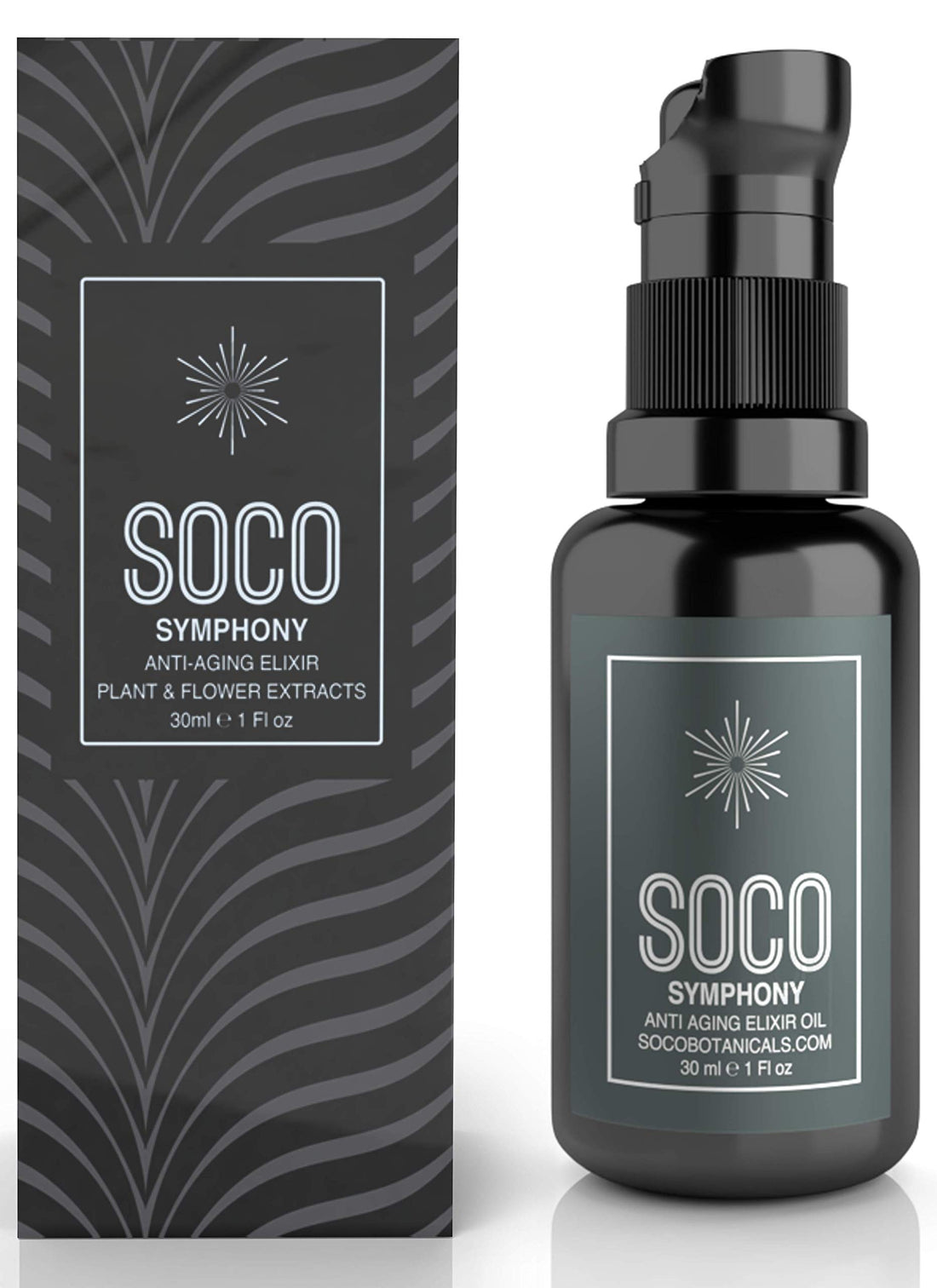 Organic Anti Aging Oil Serum - Exquisite Essential Oil Blend for Face with Sea Buckthorn, Neroli, Rosehip and CoQ10 - SOCO Botanicals