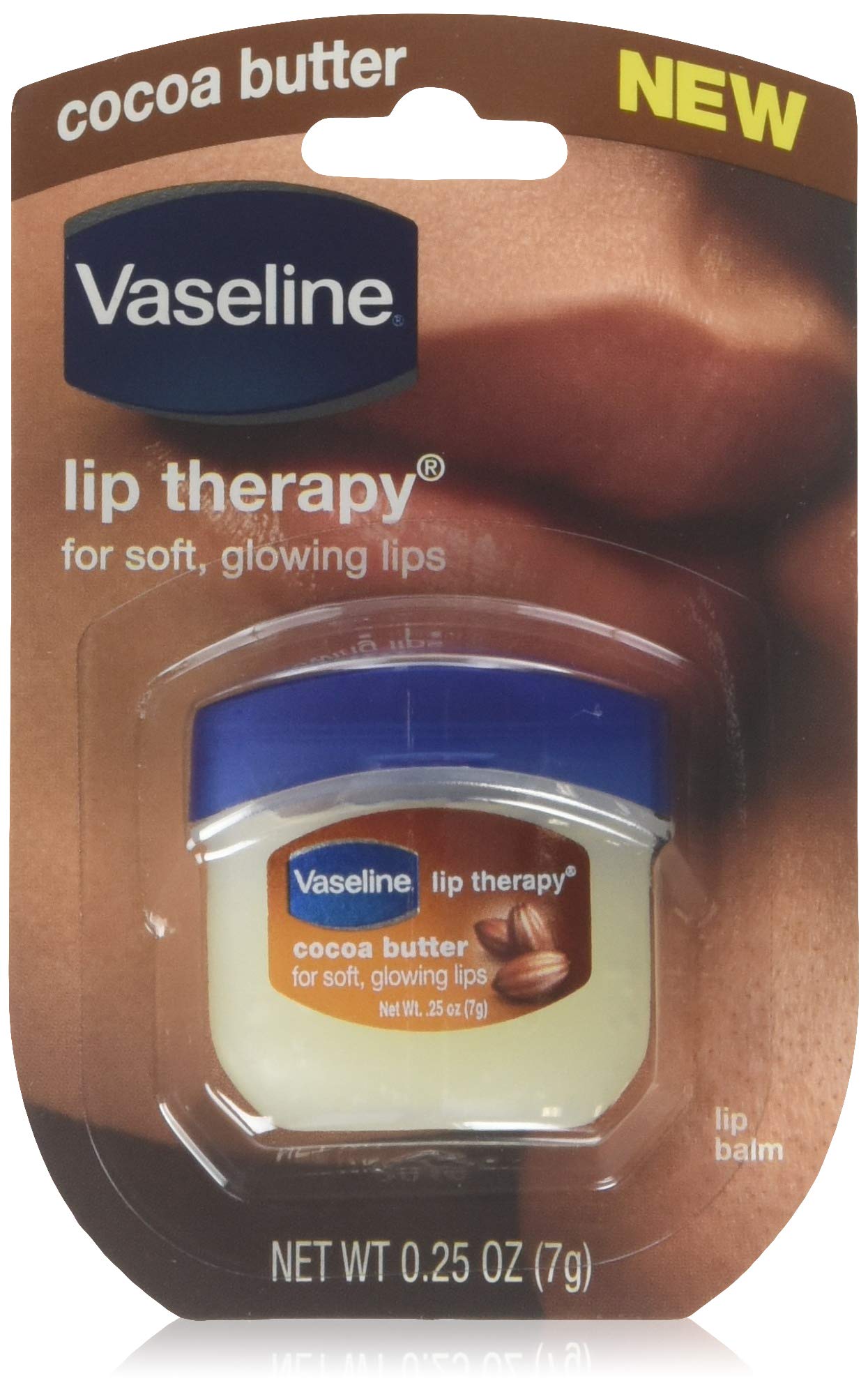 Vaseline Lip Therapy Cocoa Butter, 25 Oz (Pack Of 8), White