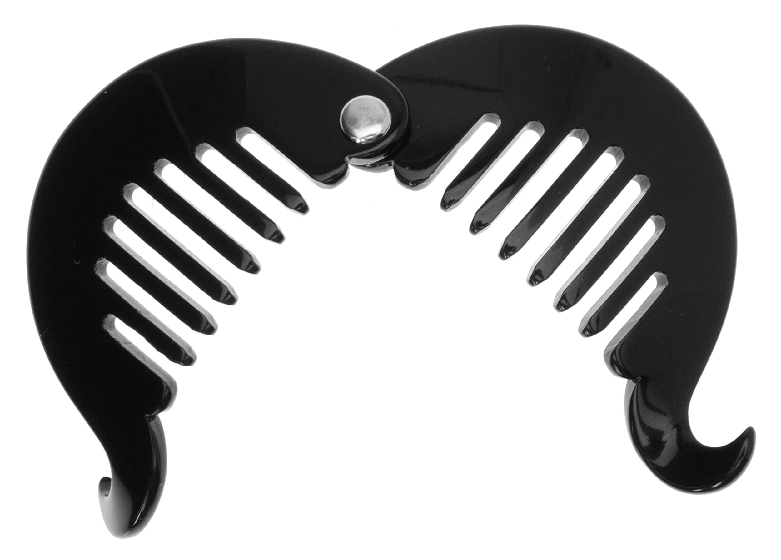 France Luxe Small Yvette Ponytail Holder - Black