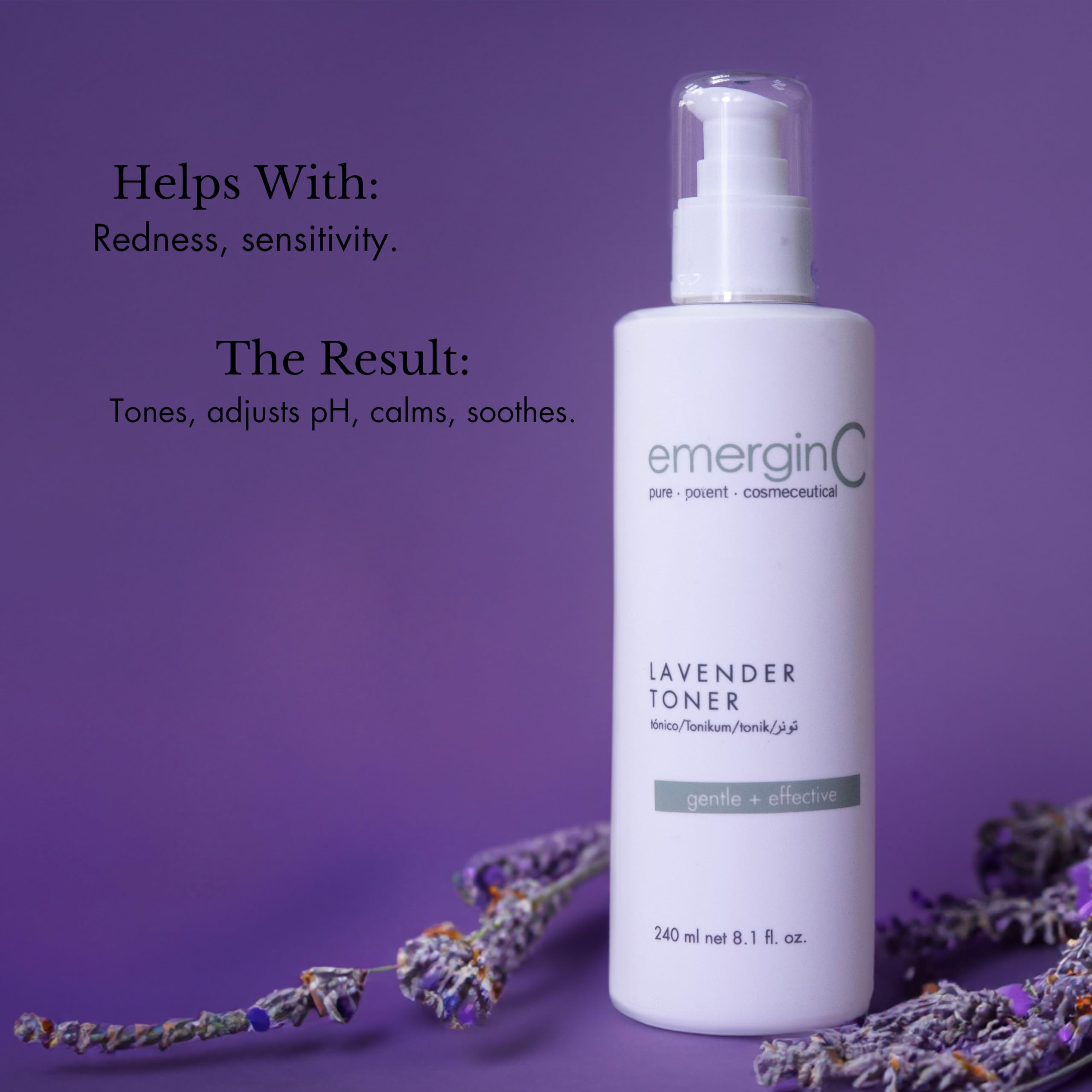 emerginC - Lavender Toner, 240ml / 8.1oz