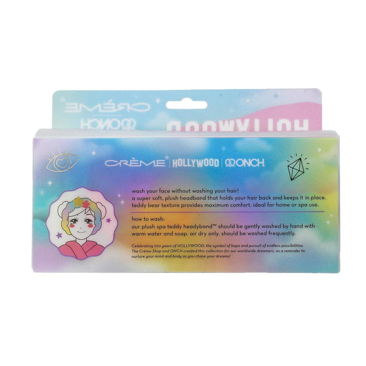 The Crème Shop x ONCH x Hollywood Plush Spa Headband, Headband for Washing Face, Skincare Headbands, Headbands for Women (Superstar Fantasy)