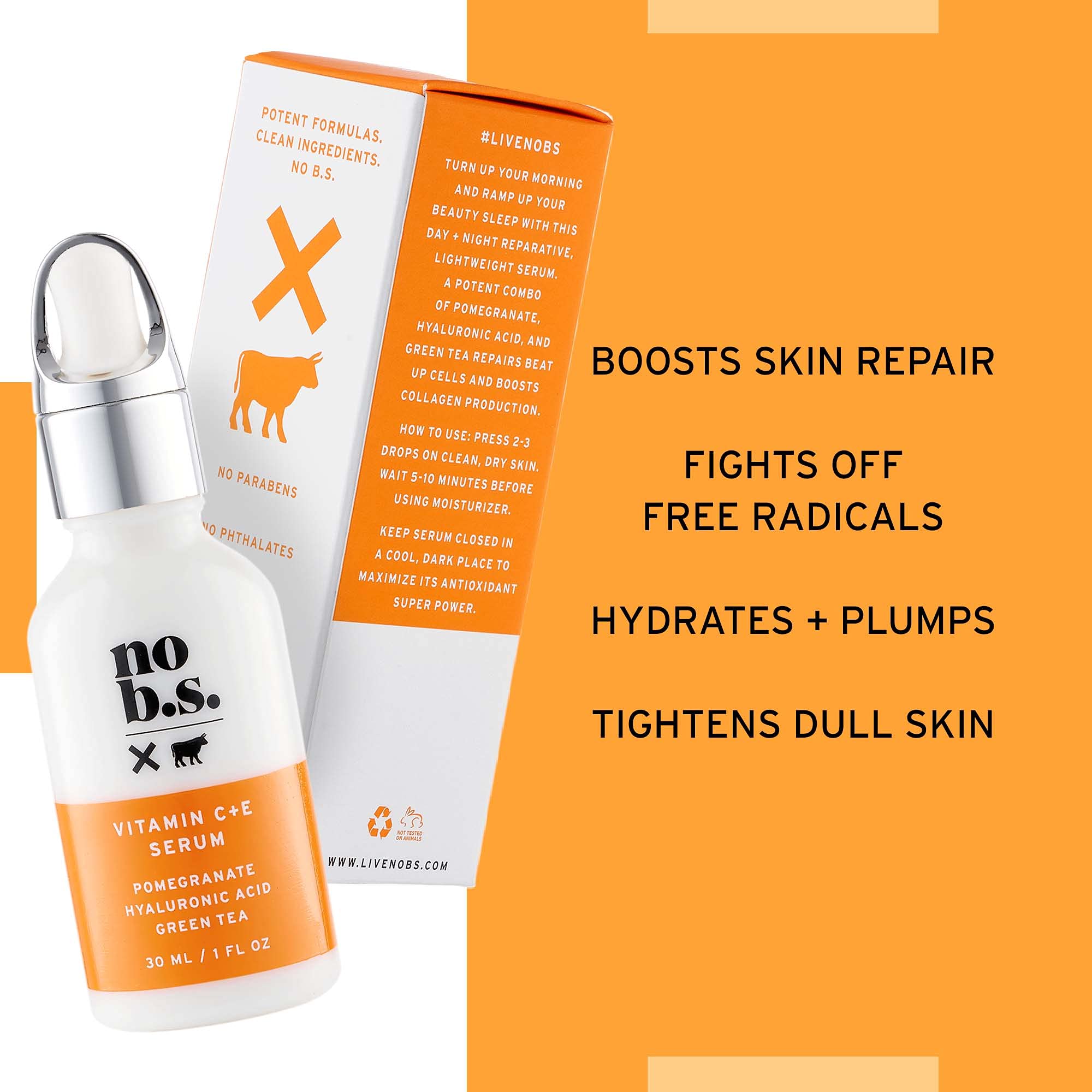 No B.S. Vitamin C Serum and Retinol Cream Duo - Wrinkle Creams That Really Work and Dark.