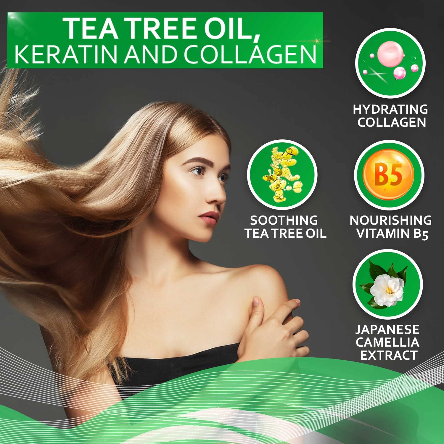 Tea Tree Oil Conditioner - Sulfate and Paraben Free - Anti Dandruff Treatment for Itchy, Dry Scalps - Ideal for Women and Men with Oily Hair and Scalp Buildup