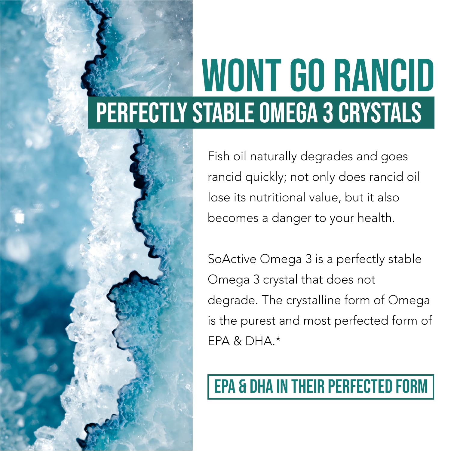 SoActive® Omega 3 EPA & DHA | Free Fatty Acid Form Omega 3 | Near Perfect Absorption – Up to 95% Absorption Rate | Bloodstream Ready EPA & DHA – More Effective Than Fish Oil & Krill Oil (60 Capsules)