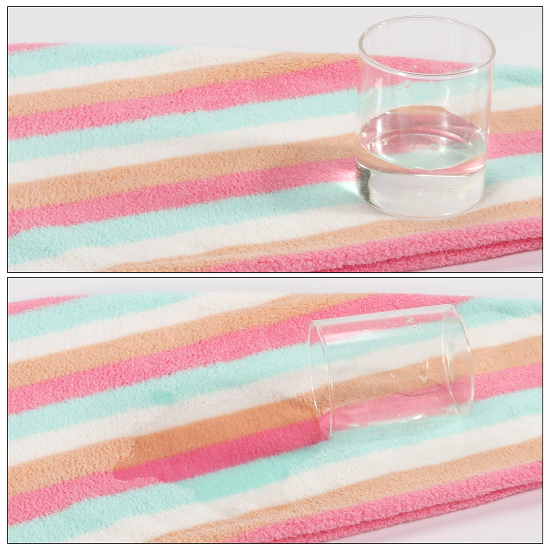 AuroTrends Microfiber Hair Turban,Hair Towel Wrap Turban, Unique Design, Rainbow (2 -Pack)