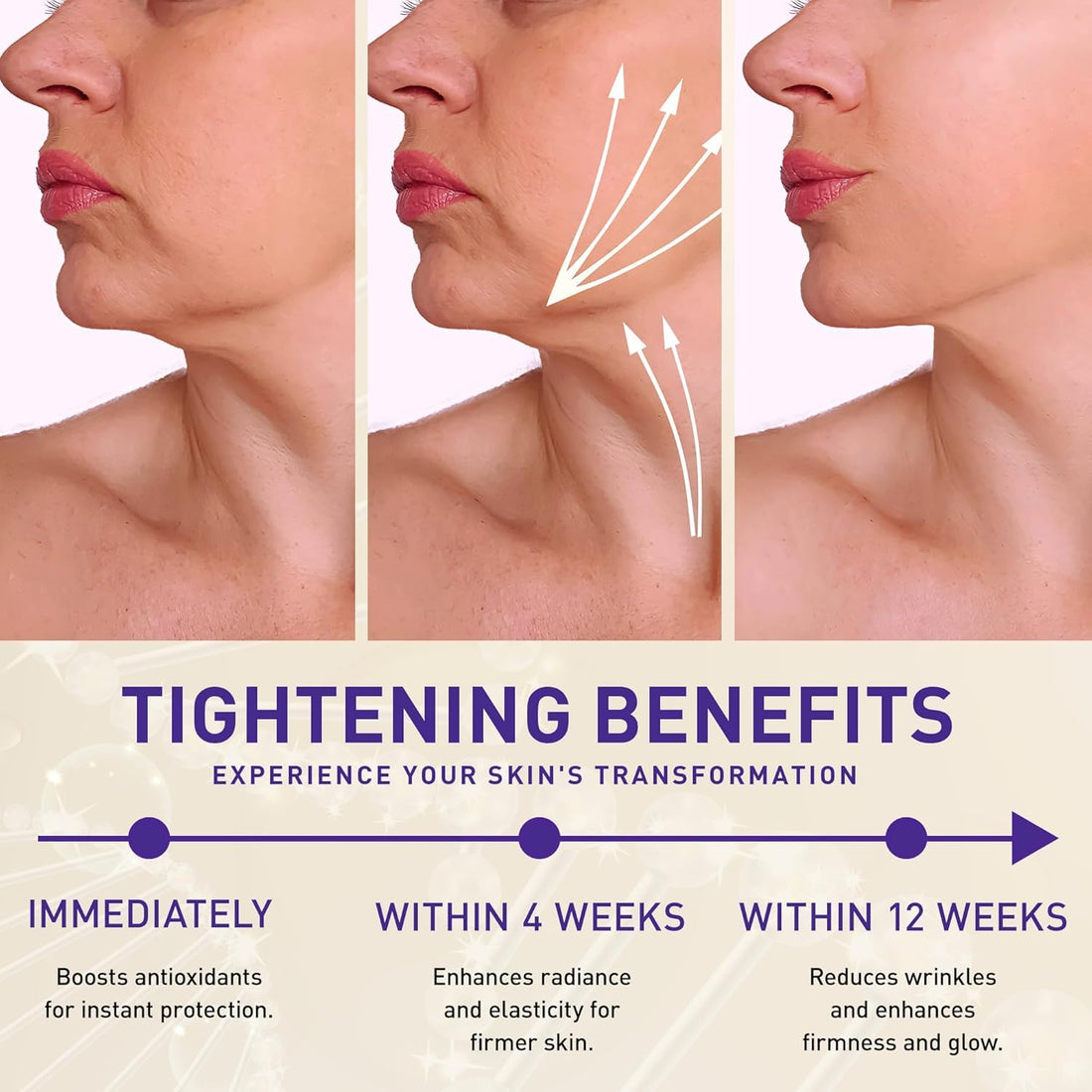 Enaskin Naturals Instant Firmx Temporary Face Eye Tightener - Rapid Face Lift Cream for Fine Line & Deep Wrinkles and Pores Within Mins - Wrinkle Filler with Polypeptide & Collagen