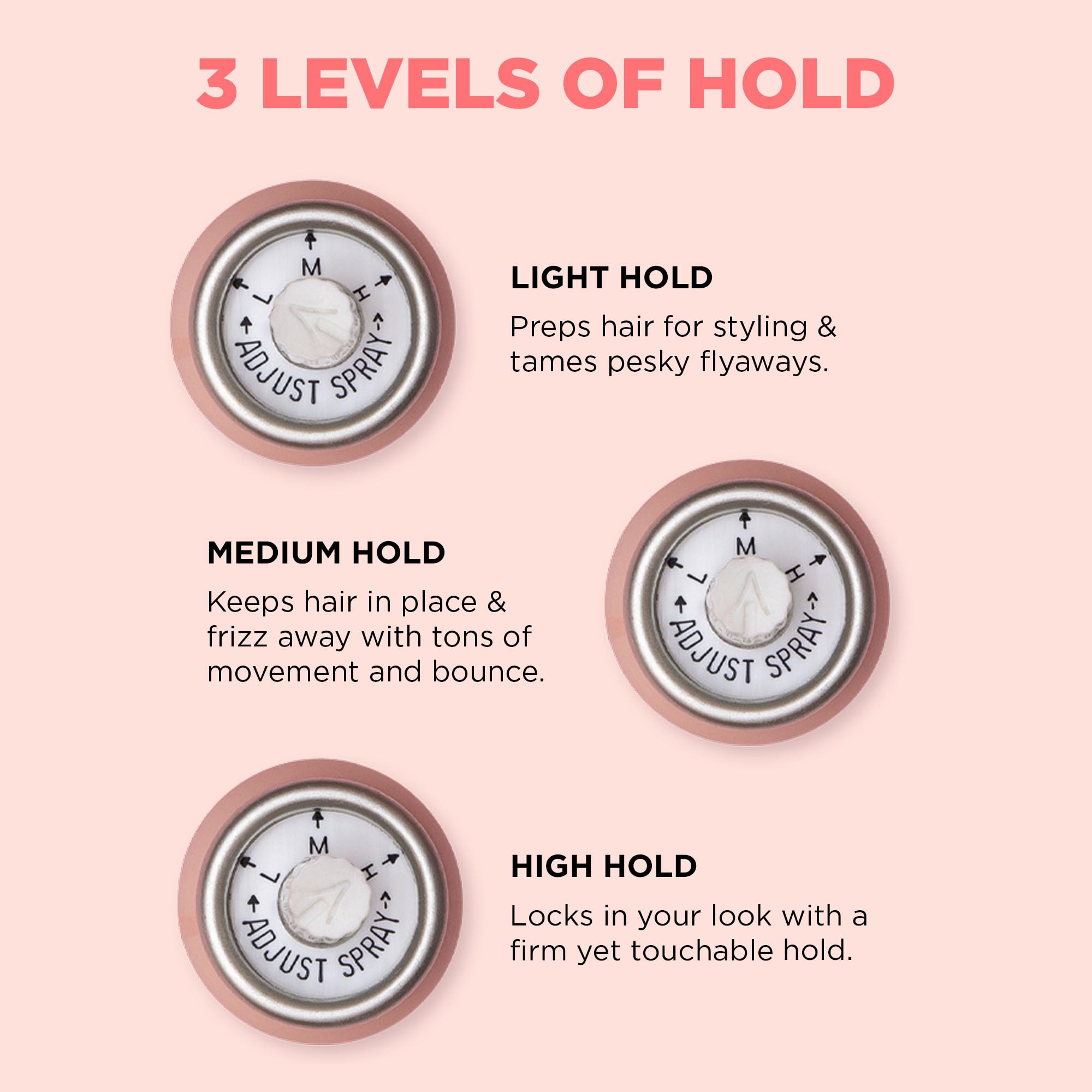 Design.ME Hold.ME Three-Way Hairspray | Flexible Hold Hairspray, 9.5 oz