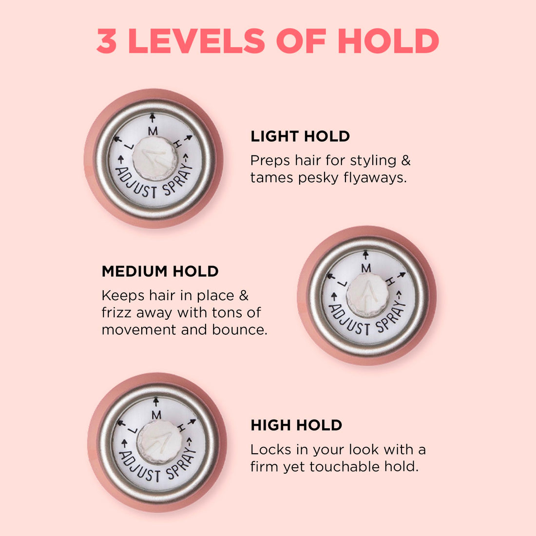 Design.ME Hold.ME Three-Way Hairspray | Flexible Hold Hairspray, 9.5 oz