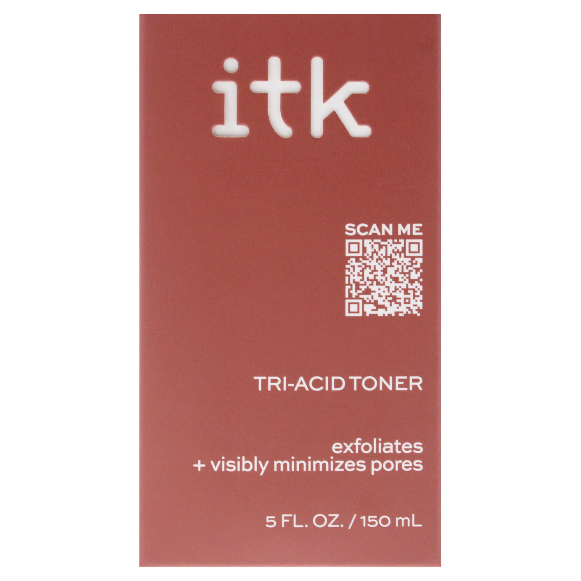 ITK Tri-Acid Facial Toner with AHA, BHA, PHA + Niacinamide - Exfoliate Face + Minimize Pores - Salicylic + Lactic Acid - Brighten Dark Spots + Glow, 5 Fl Oz