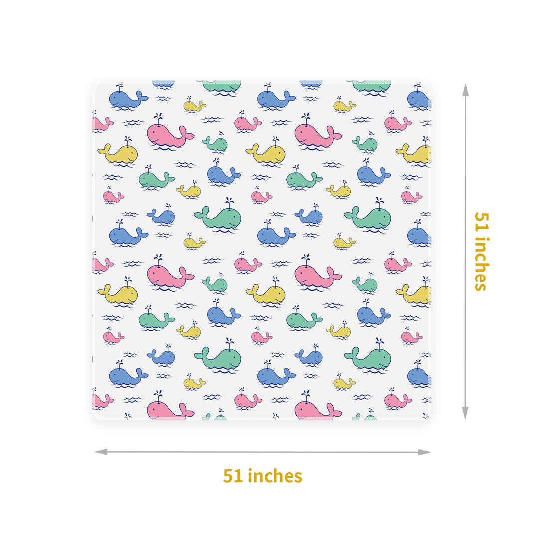 Larger Size 51x51inch Splat Mat for Under High Chair, ALYYDBG Washable Waterproof & Anti-Slip Floor Splash Mat, Baby High Chair Mat for Dropping Food