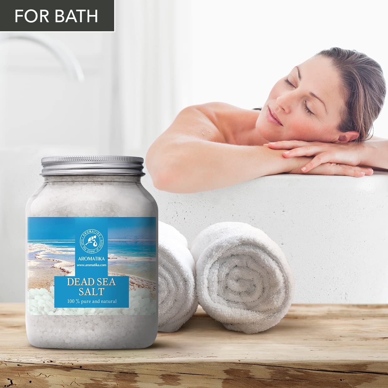 Dead Sea Salt 35 Oz - 100% Pure & Natural - Dead Sea Salts 1 kg- Best for Good Sleep - Stress Relief - Beauty - Relaxing - Bath Salts