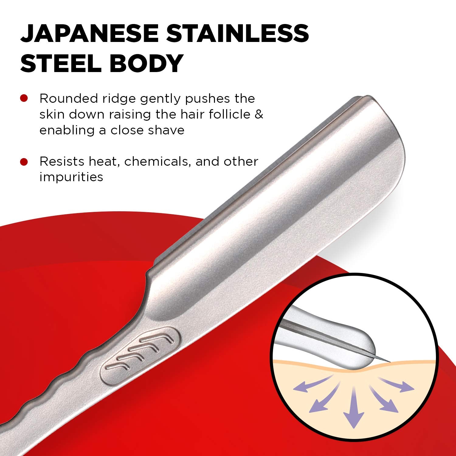 Feather SS Folding Handle Razor, Black