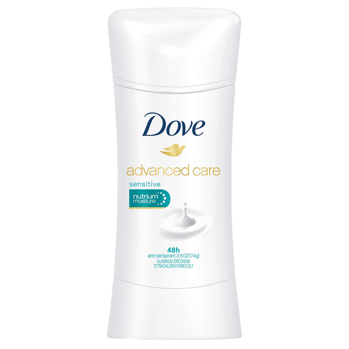 Dove Advanced Care Antiperspirant Deodorant Sensitive Net Wt. 2.6 Oz (74 G) Pack Of 2