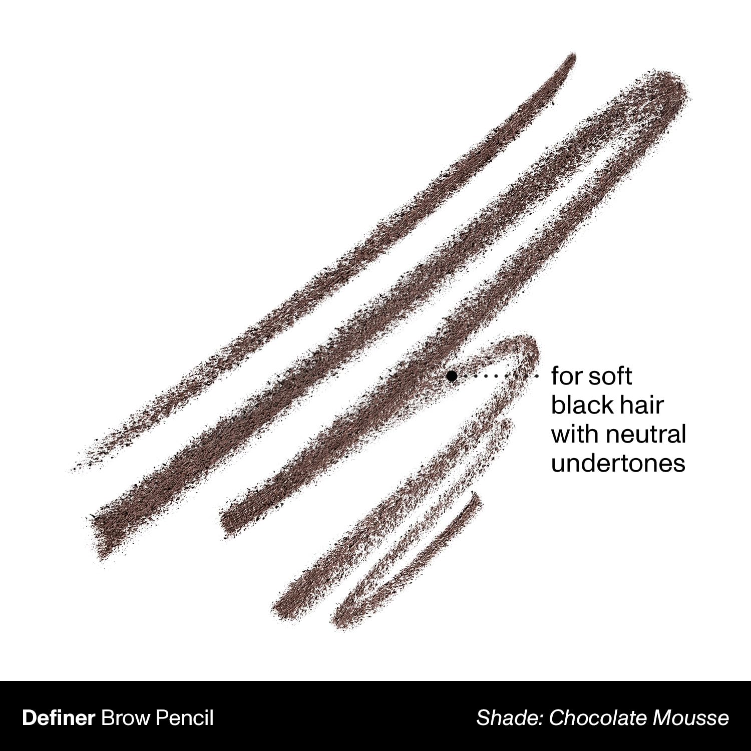 Morphe Definer Dual-Ended Brow Pencil & Spoolie - Eyebrow Pencil with Precision Slanted Tip for Shaping, Defining & Filling - Smooth, No-Tug Formula - Chocolatte Mousse (0.003 oz)