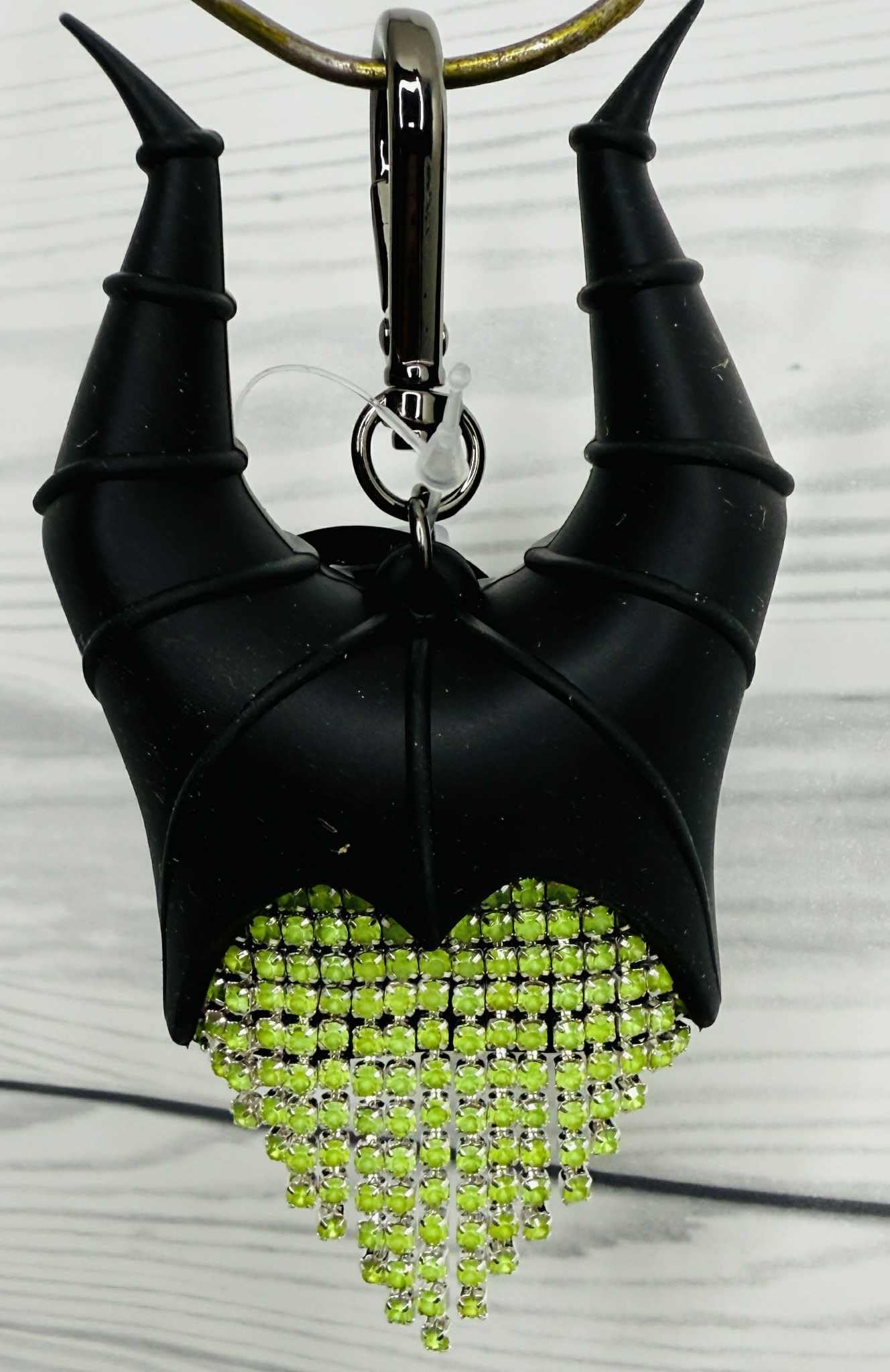 Bath & Body Works Malificent Black and Green Bling Glow-in-the-Dark Pocketbac Hand Sanitzer Holder