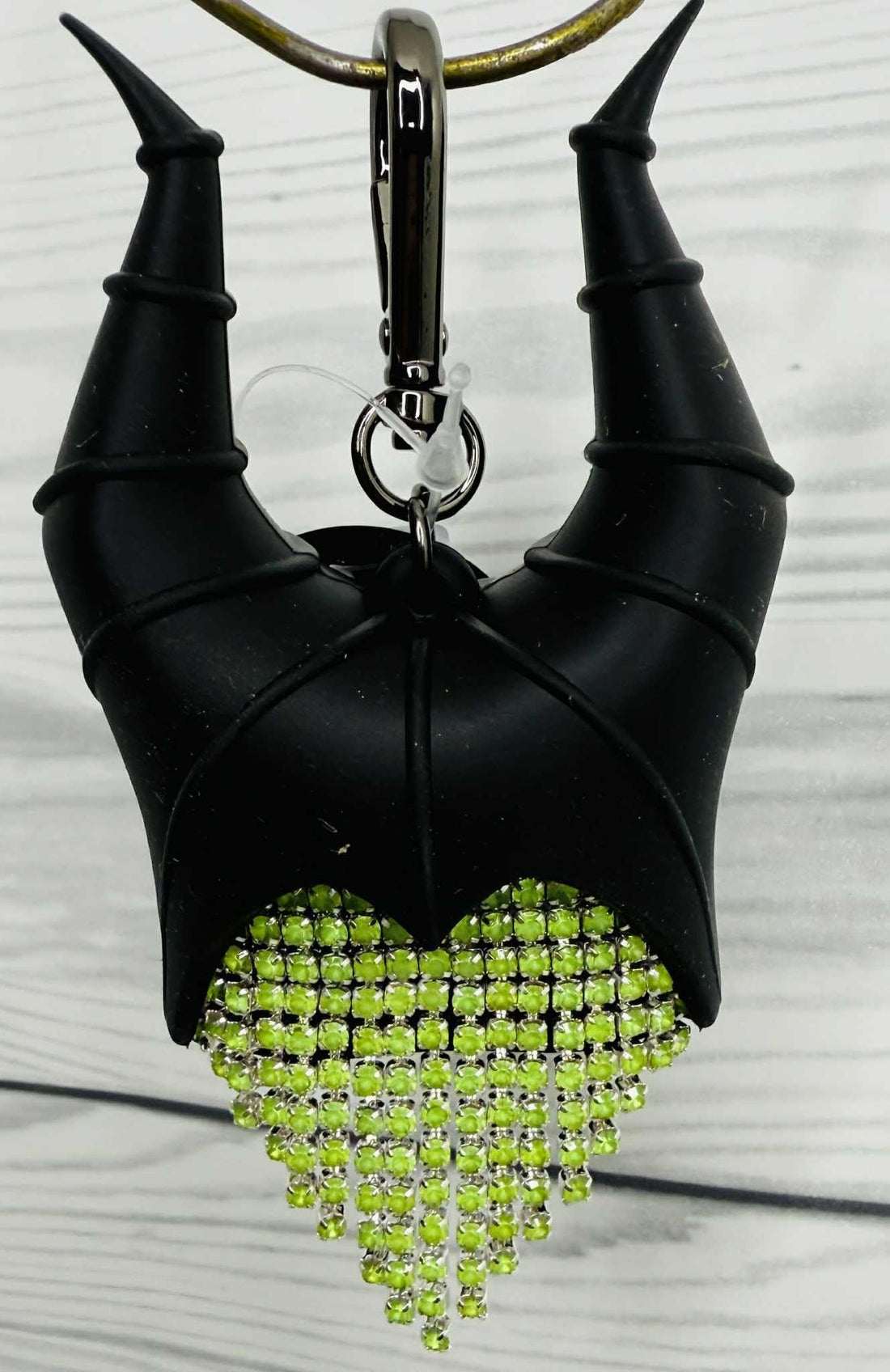 Bath & Body Works Malificent Black and Green Bling Glow-in-the-Dark Pocketbac Hand Sanitzer Holder