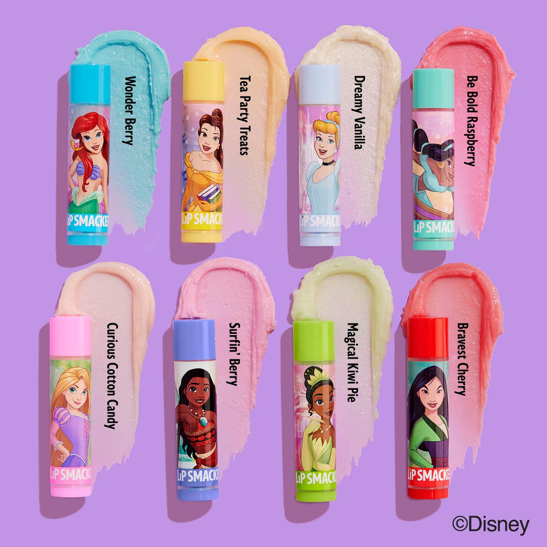 Lip Smacker Disney Princess Balm Party Pack, 8 Count,Multi