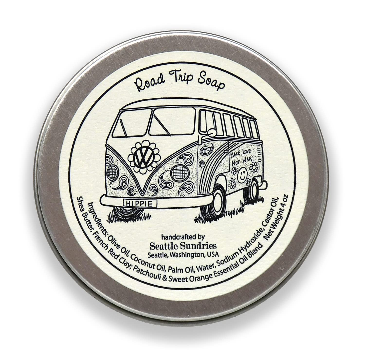 Road Trip Soap - 100% Natural & Handmade, in Reusable Travel Gift Tin