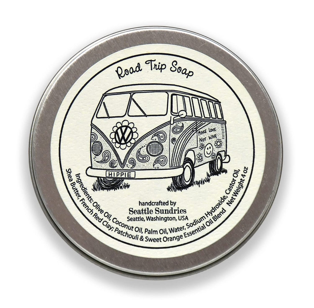 Road Trip Soap - 100% Natural & Handmade, in Reusable Travel Gift Tin