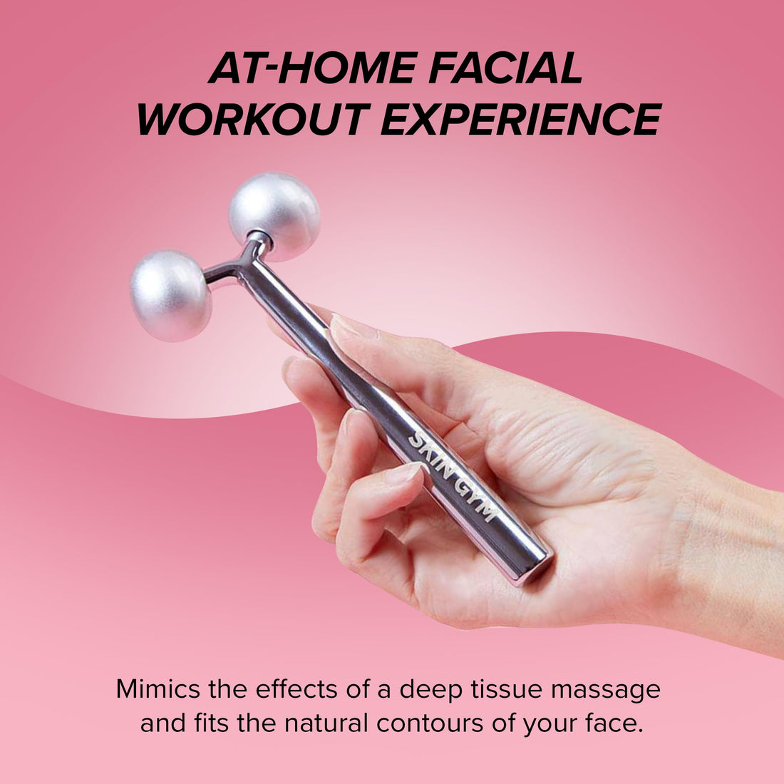 SKIN GYM Face Sculptor Beauty Roller - Stainless Steel Face Roller Massager Tool for Wrinkles and Lifting, Anti Aging Facial Roller to Release Muscle Tension, Contour Face and Improve Skin Appearance