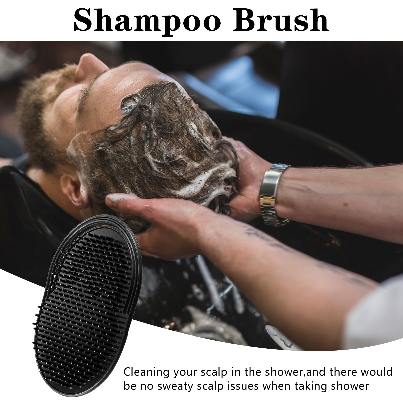 JIEYAO 8 Pcs Palm Combs for Men, Multiple Hand Combs, Portable Shampoo Comb Massager Hair Brush Comb Scalp Wave Brush Beard Grooming Palm Hair Brush for Home Office Travel Pets