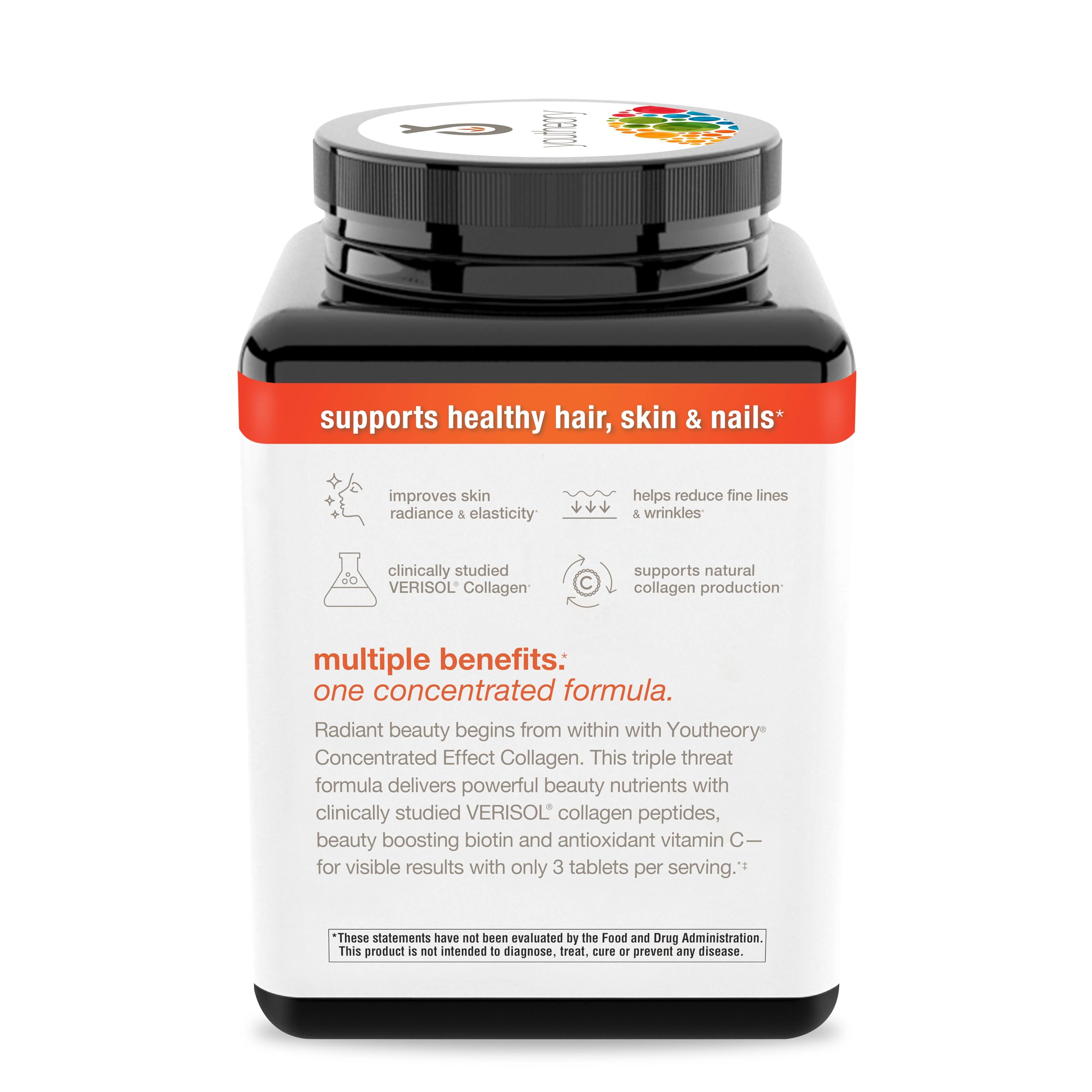 Youtheory Concentrated Effect Collagen with Verisol Tablets 180ct