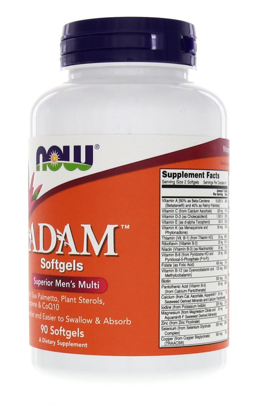NOW Foods Adam Superoir Men's Multi, 90-Softgels ( Multi-Pack)