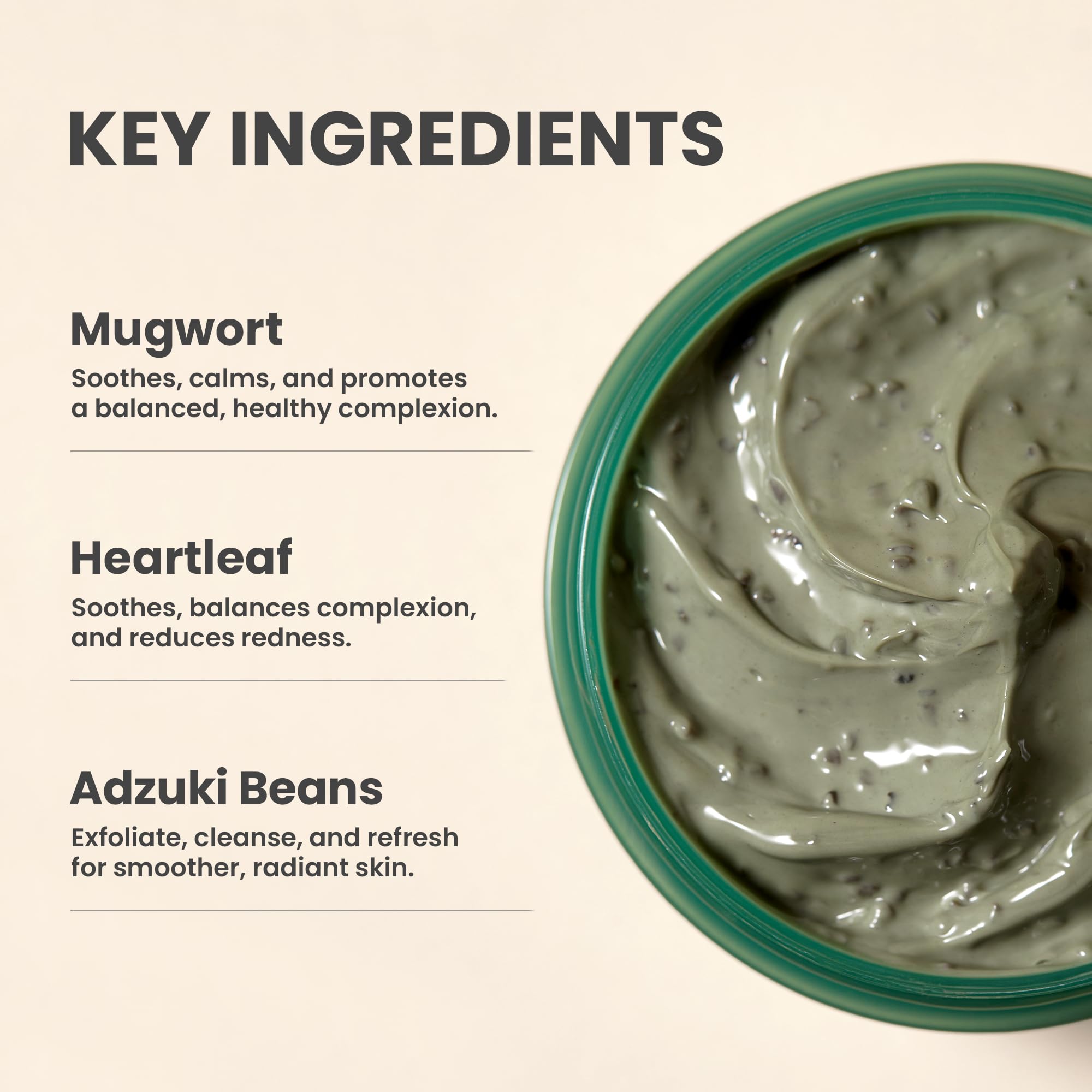 AXIS-Y Mugwort Pore Clarifying Wash Off Pack - Face Exfoliator Targets Clogged Pores, Whitehead & Blackhead Remover - Vegan Korean Skin Care Glass Skin Clay Mask - 3.38 fl. oz.