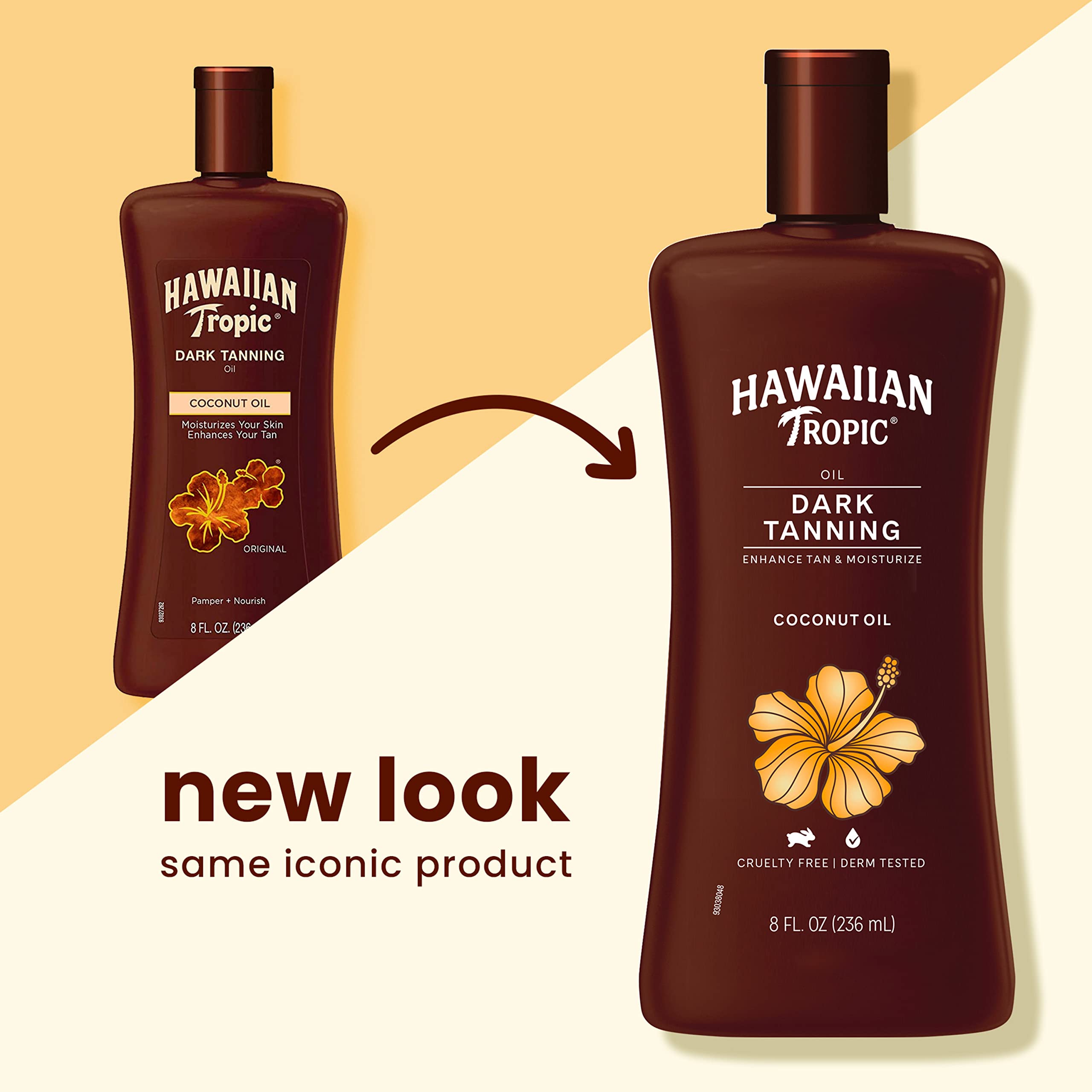 Hawaiian Tropic Dark Tanning Oil, 8-Fluid Ounce Bottles (Pack of 2)