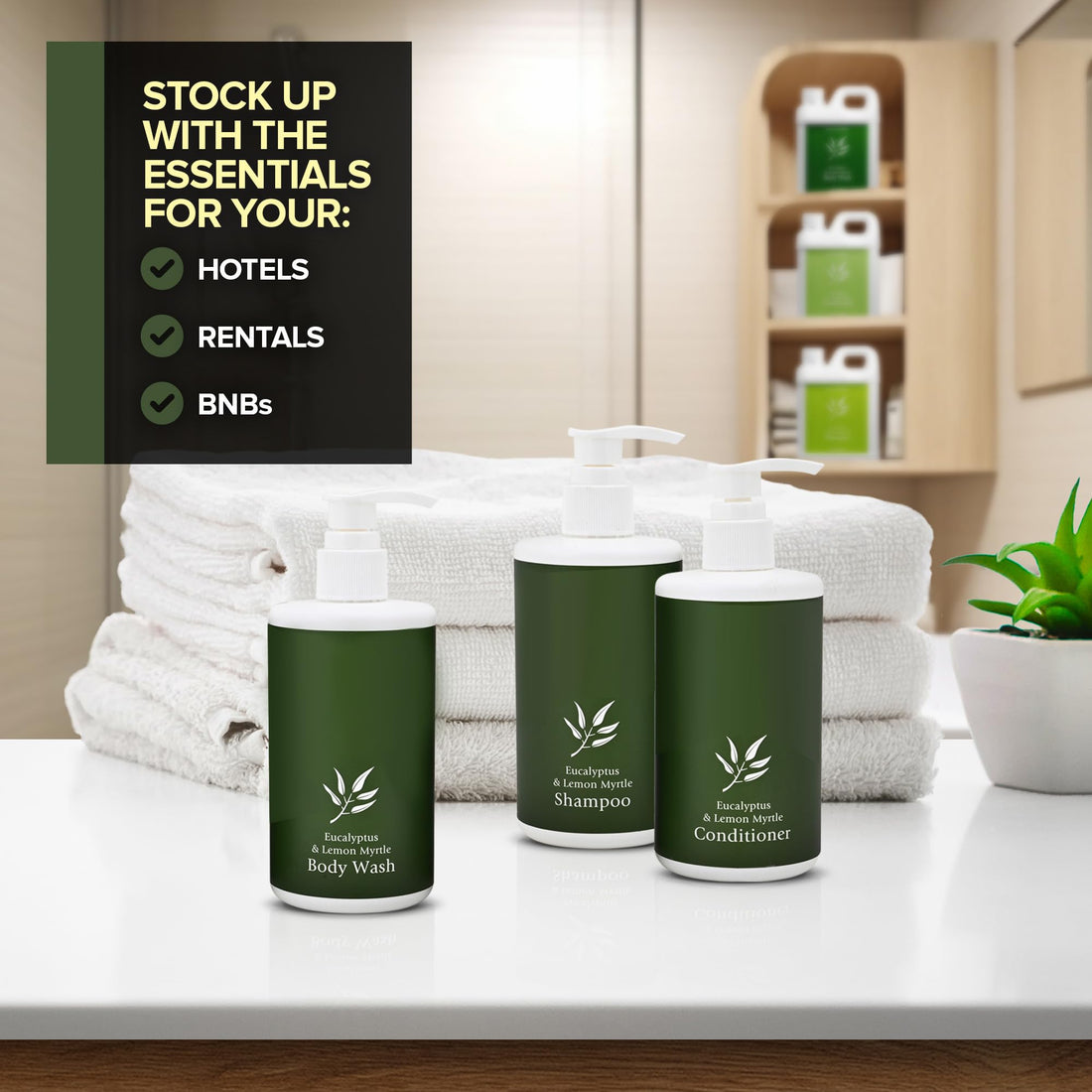 Shower Essentials Set for Men and Women, Includes 10 oz Body Wash, Shampoo, and Conditioner, Hydrating & Nourishing Shampoo Conditioner Body Wash Set, guest bathroom toiletries, for Hotels