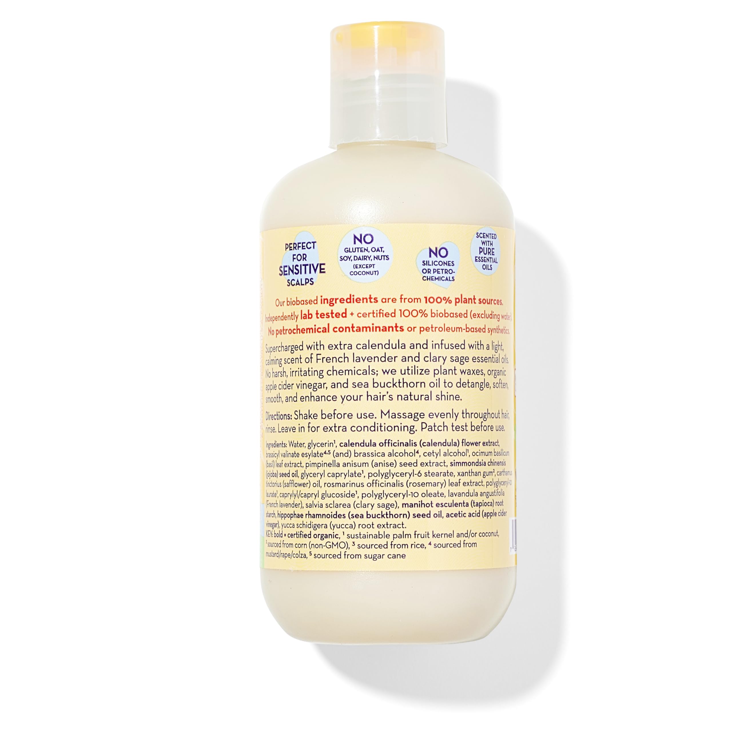 California Baby Calendula Hair Conditioner | 100% Plant-Based Kids Conditioner | Rinse-out or Leave in Conditioner | Lavender Scent | 251 mL / 8.5 oz