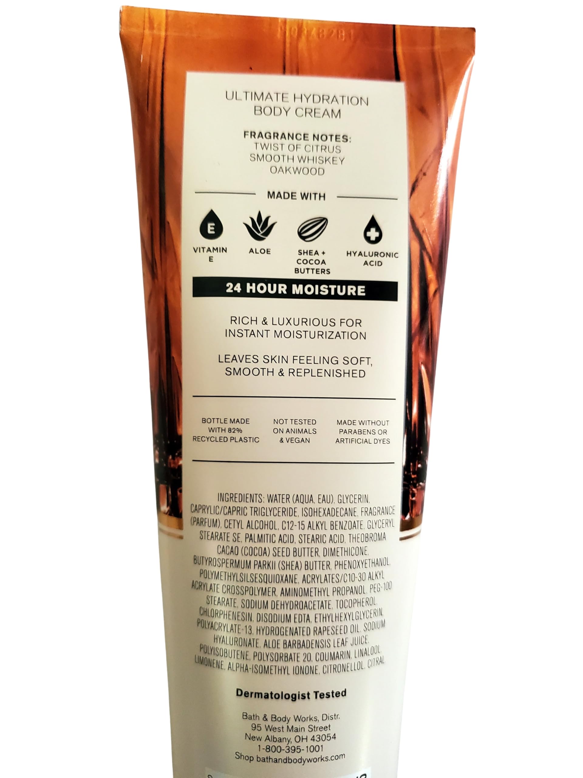 Bath & Body Works Men's Whiskey Toast Ultimate Hydration Body Cream and 3-in-1 Body and Face Wash 2 Piece Set