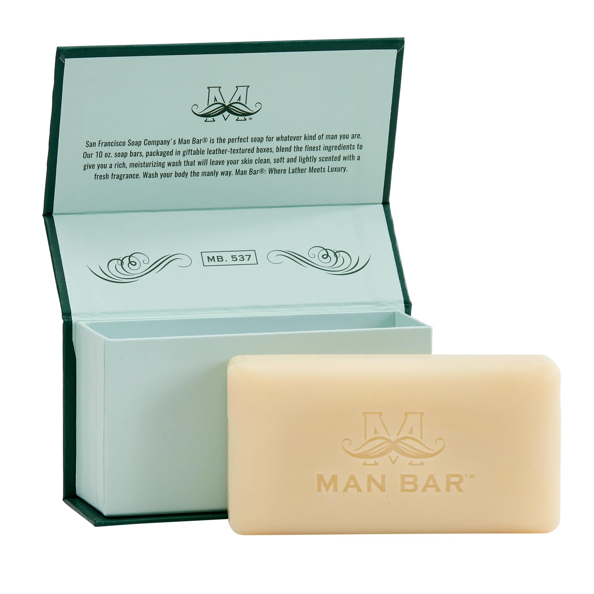 San Francisco Soap Company Hydrating Man Bar, Green, Siberian Fir, 10 Oz