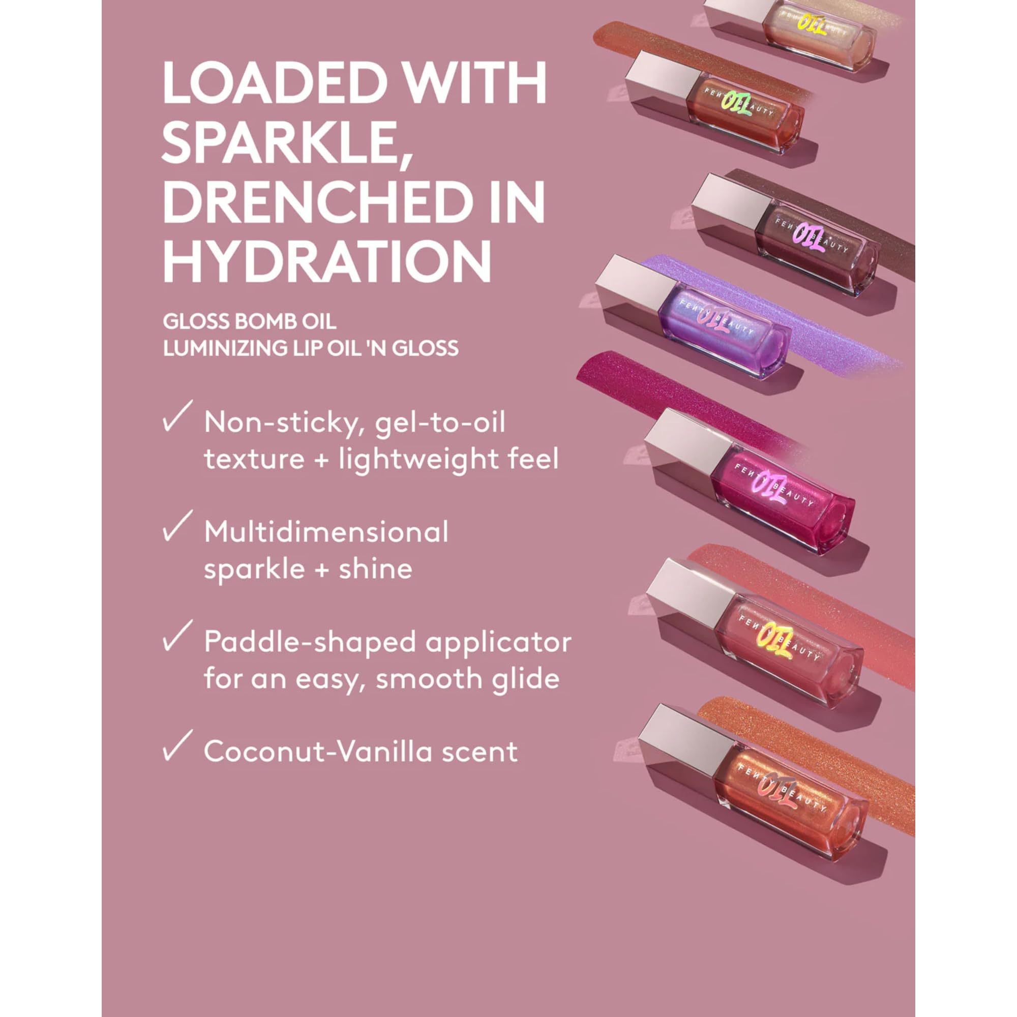 Fenty Beauty Gloss Bomb Luminizing Lip Oil N Gloss - 01 Fussy for Women - 0.3 oz Lip Gloss