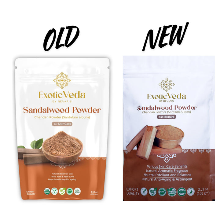 Exotic Veda Pure Sandalwood Powder for Face and Skin | Natural Skincare Chandan Scent Powder | Aromatic Sandalwood.