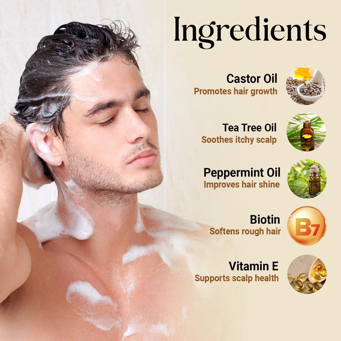 INFINA ESSENTIALS Batana Oil Shampoo and Conditioner Set - Biotin & Tea Tree Oil for Hair Growth & Thickness - Moisturizing & Nourishing Shampoo for Thinning Hair for Men & Women - 16 fl oz Each