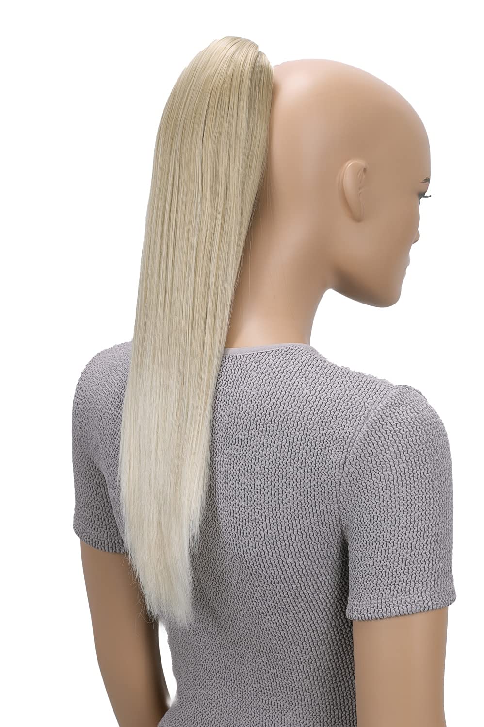 20 & 120g Hair Piece Pony Tail Extension (BLONDE MIX PLATINUM) SEXY Straight Heat-Resisting