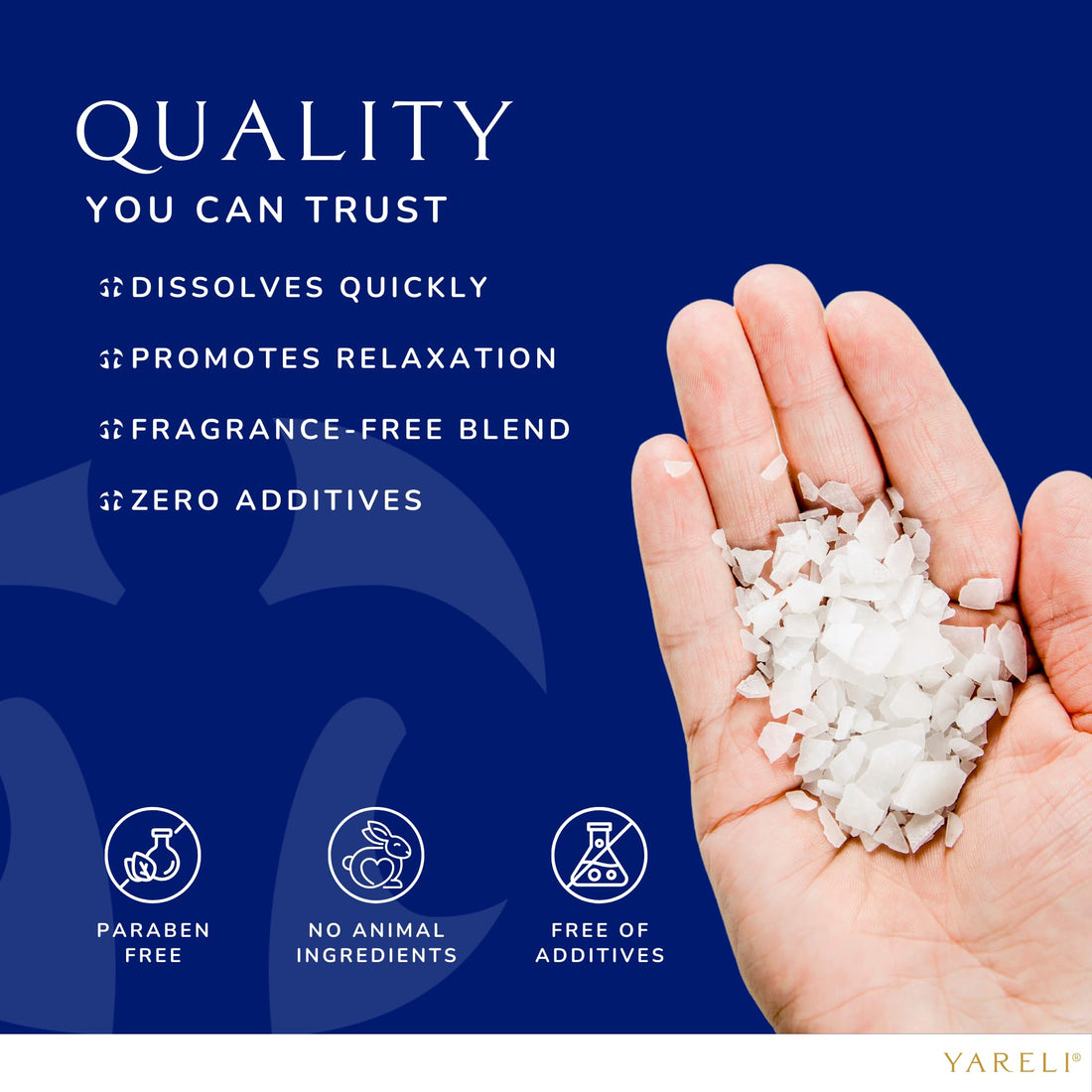 Yareli Magnesium Flakes, 15lb, Dead Sea Bath & Foot Soak, Alternative to Epsom Salt with Over 800,000mg of Elemental Magnesium Per Bag