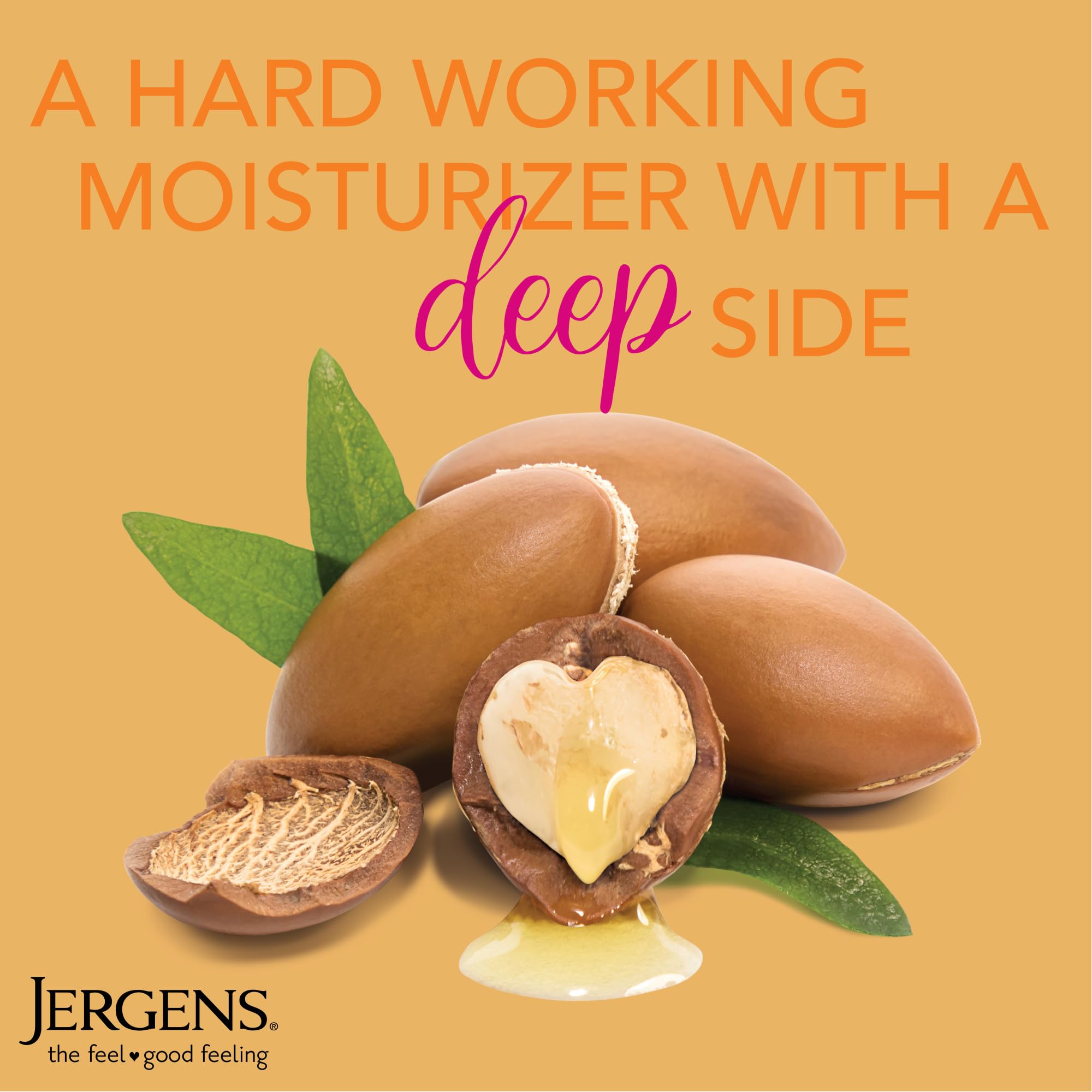 Jergens Deep Restoring Argan Moisturizer, 16.8 Ounce