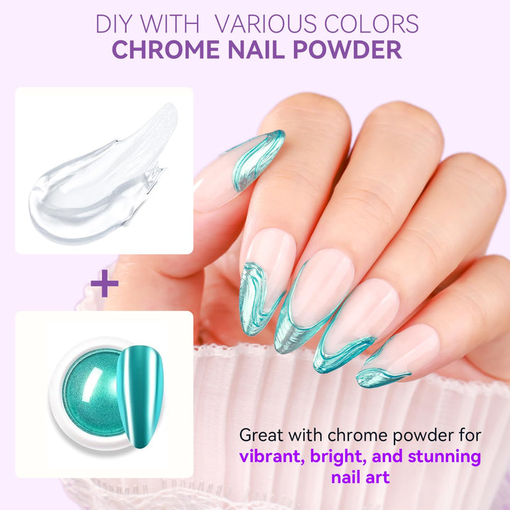 Makartt 3D Nail Gel: 3D Painting Gel Clear Nail Gel for Chrome Nail Powder Micro 3D Sculpting Gel No Wipe UV Gel for Gel Nail Polish 3D Carving Drawing Gel for Nail Art at Home & Salon DIY 0.28 fl.oz