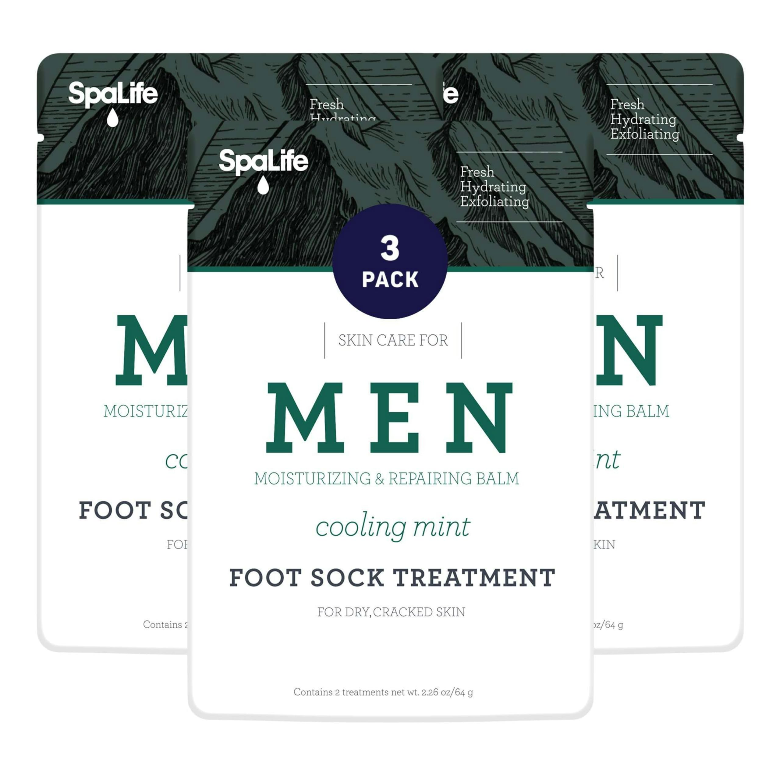 Spa Life Mens Cooling Mint Moisturizing Repairing Balm For The Working Feet (Foot Sock 2 Pairs)