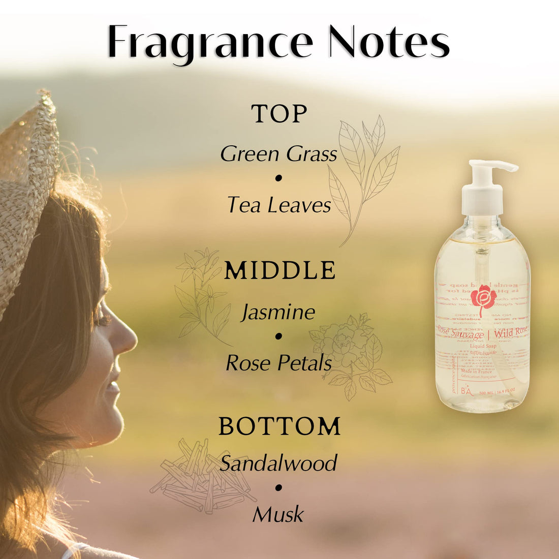 Provence Sante PS Liquid Soap Rose, 16.9-Ounce Bottle