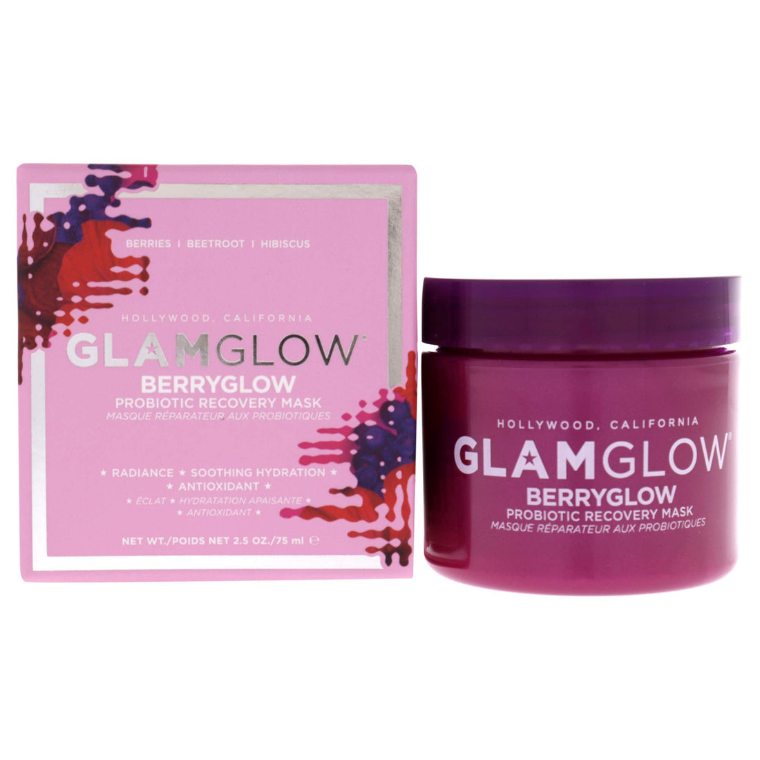 Glamglow Berryglow Probiotic Recovery Mask 2.5 Oz Unisex, 2.5 Oz
