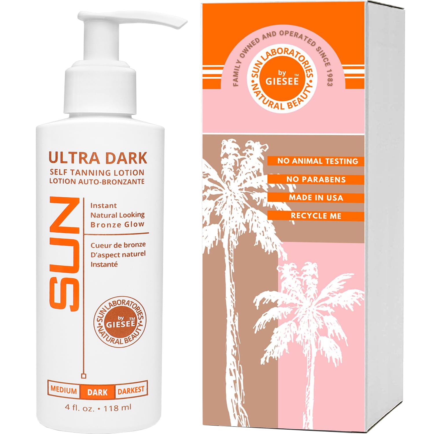 Sun Laboratories Ultra Dark Self Tanning Lotion 4 fl oz.