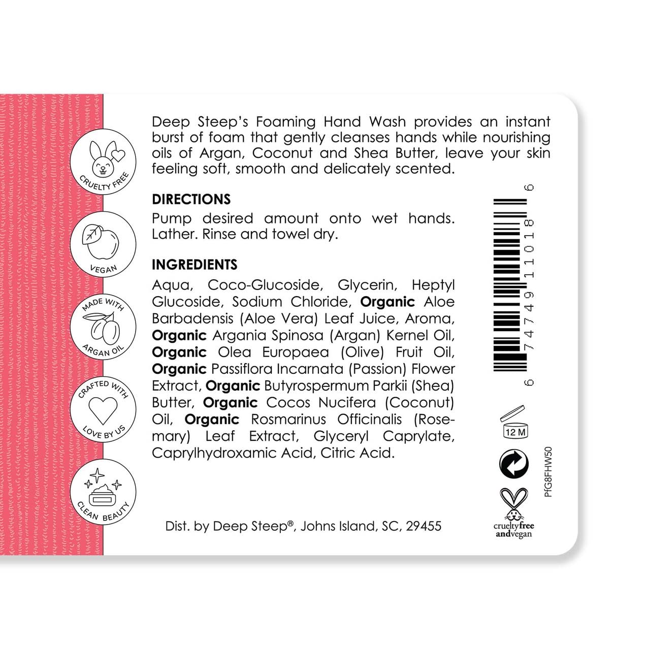 Deep Steep Foam Hand Wash Passion Fruit Guava 8 Oz Liquid