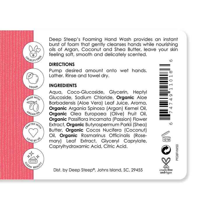Deep Steep Foam Hand Wash Passion Fruit Guava 8 Oz Liquid