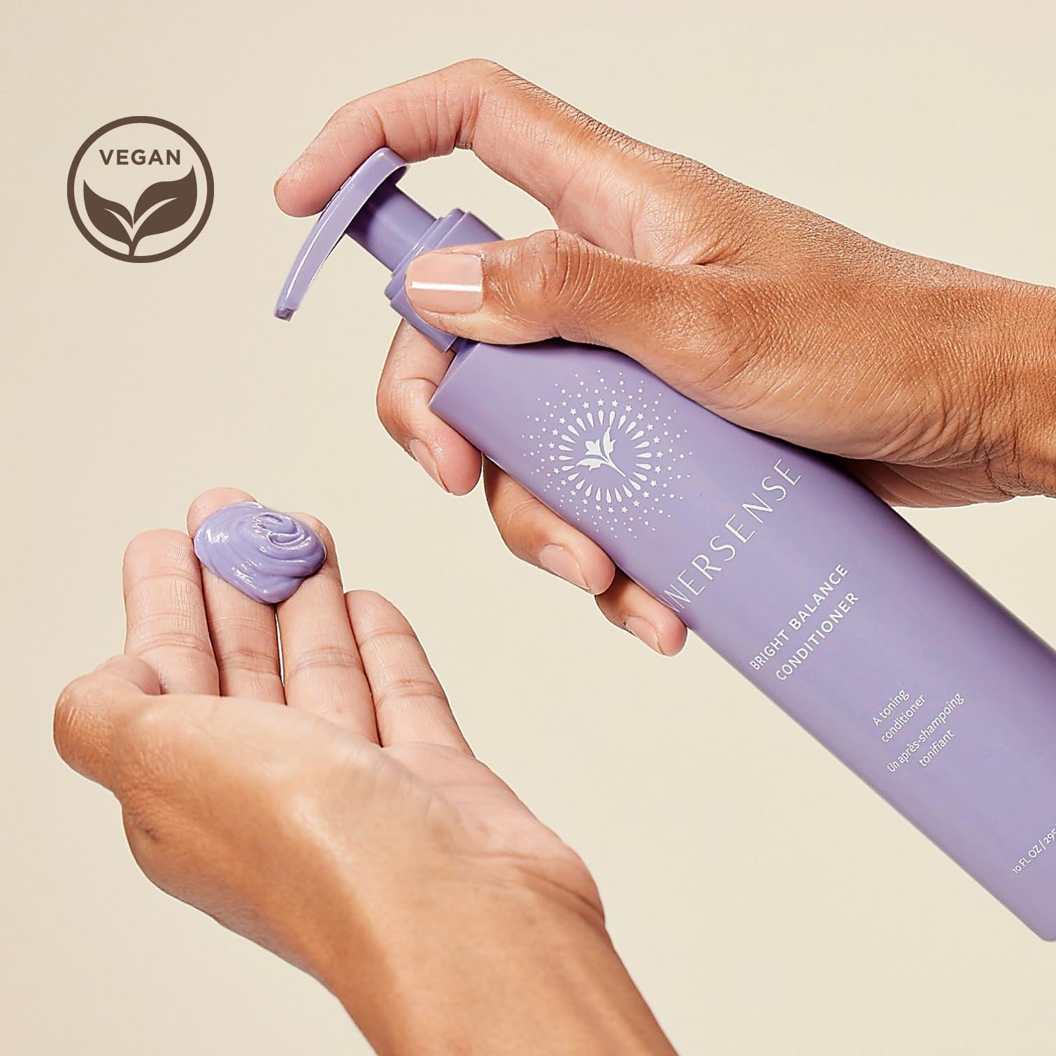 INNERSENSE Organic Beauty - Natural Bright Balance Purple Toning Conditioner | Non-Toxic, Cruelty-Free Haircare (10 fl oz | 295 ml)