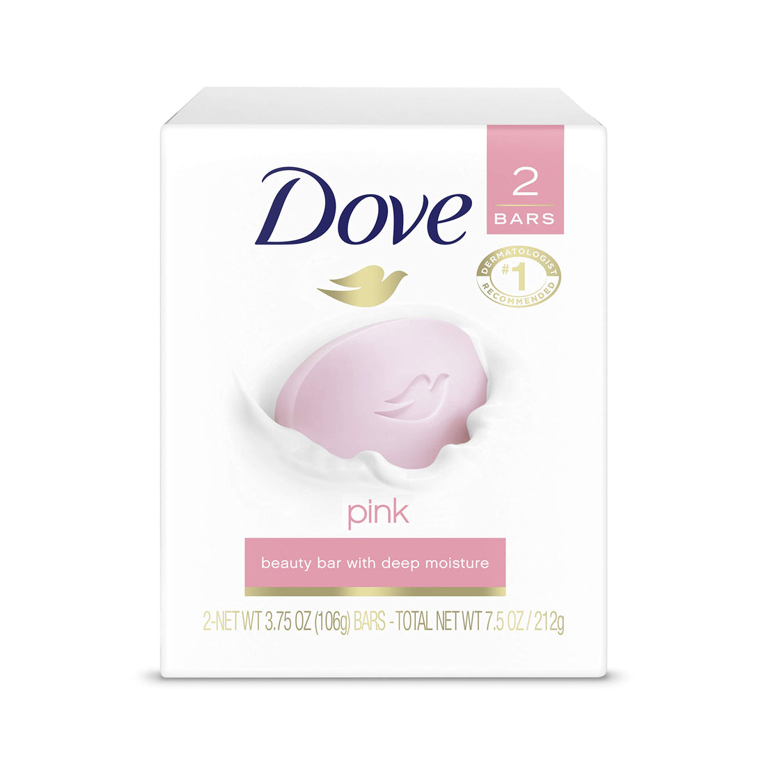 Dove Pink Beauty Bar, 4 Ounce, 2 Count