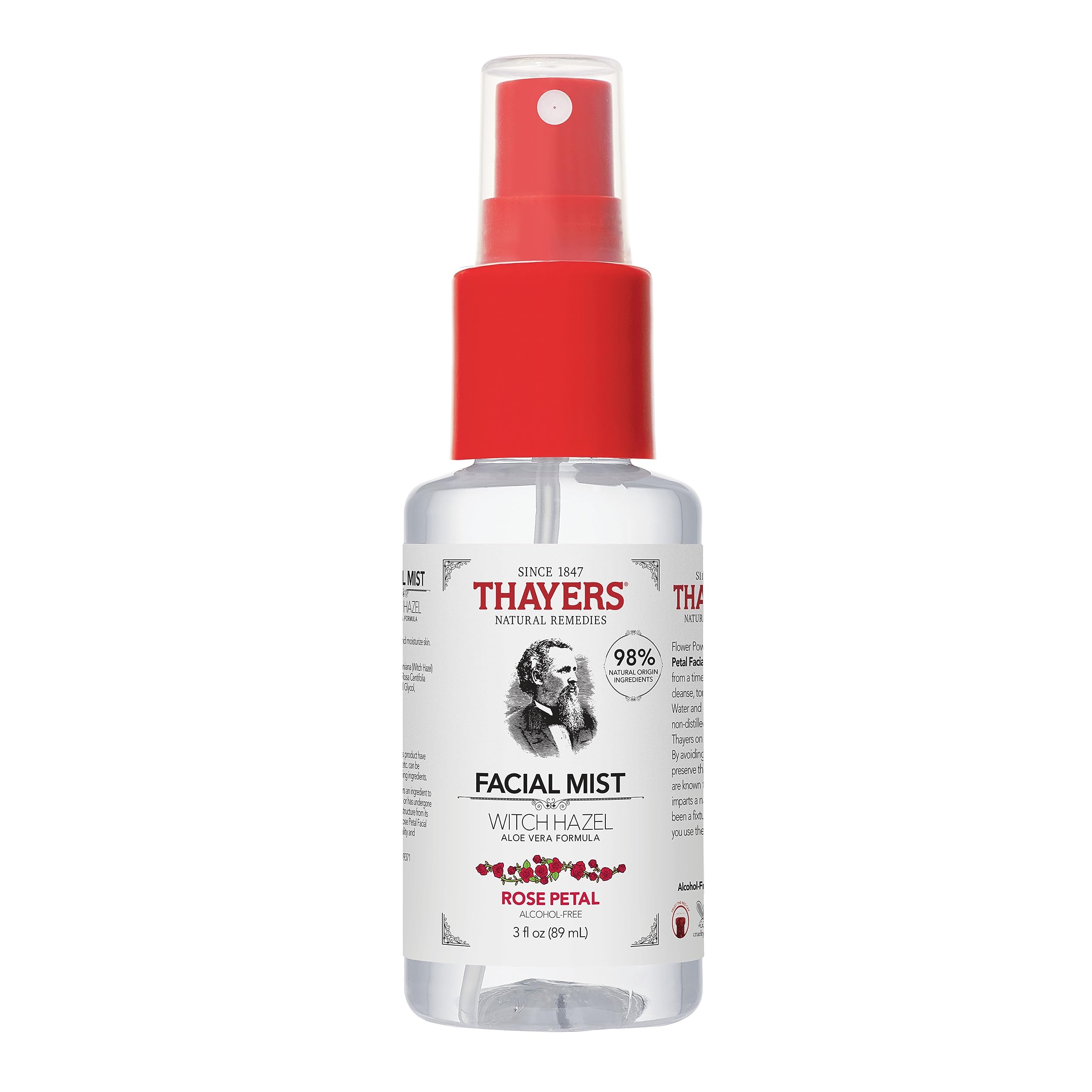 THAYERS Alcohol-Free Rose Petal Witch Hazel Facial Mist Toner - 3oz