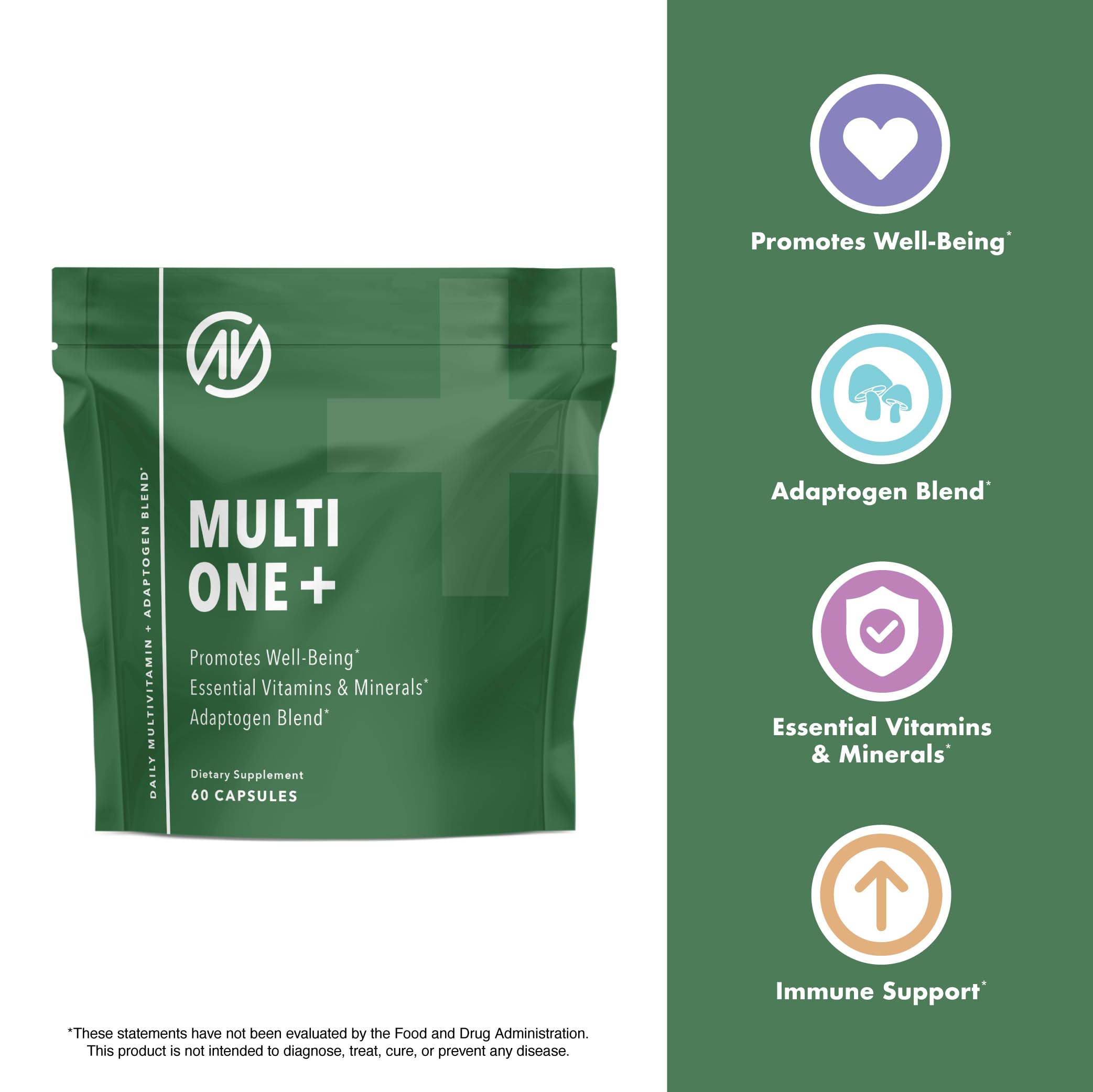 MultiOne Men & Women’s Daily Multivitamin - Essential Nutrients and Minerals for Optimal Health (60 Capsules)